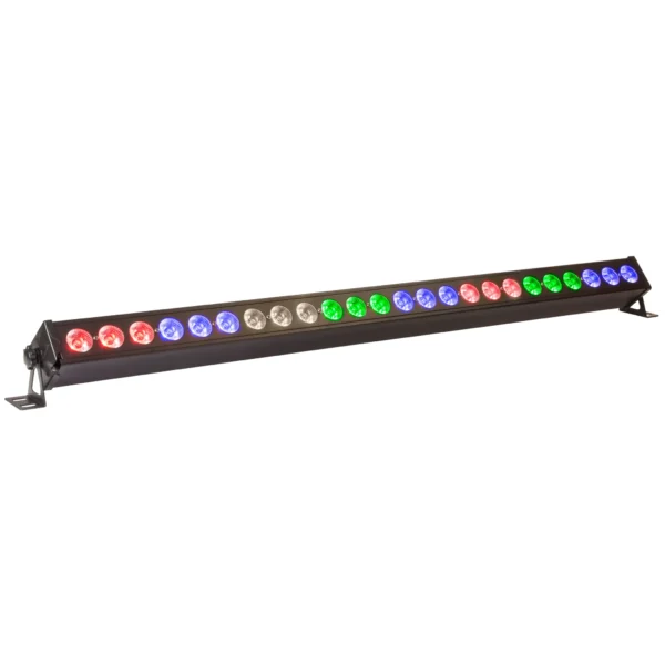 LED-Lichtleiste IBIZA "LEDBAR24-RC" 24x 4W RGB+W LEDs, DMX, Fernbedienung