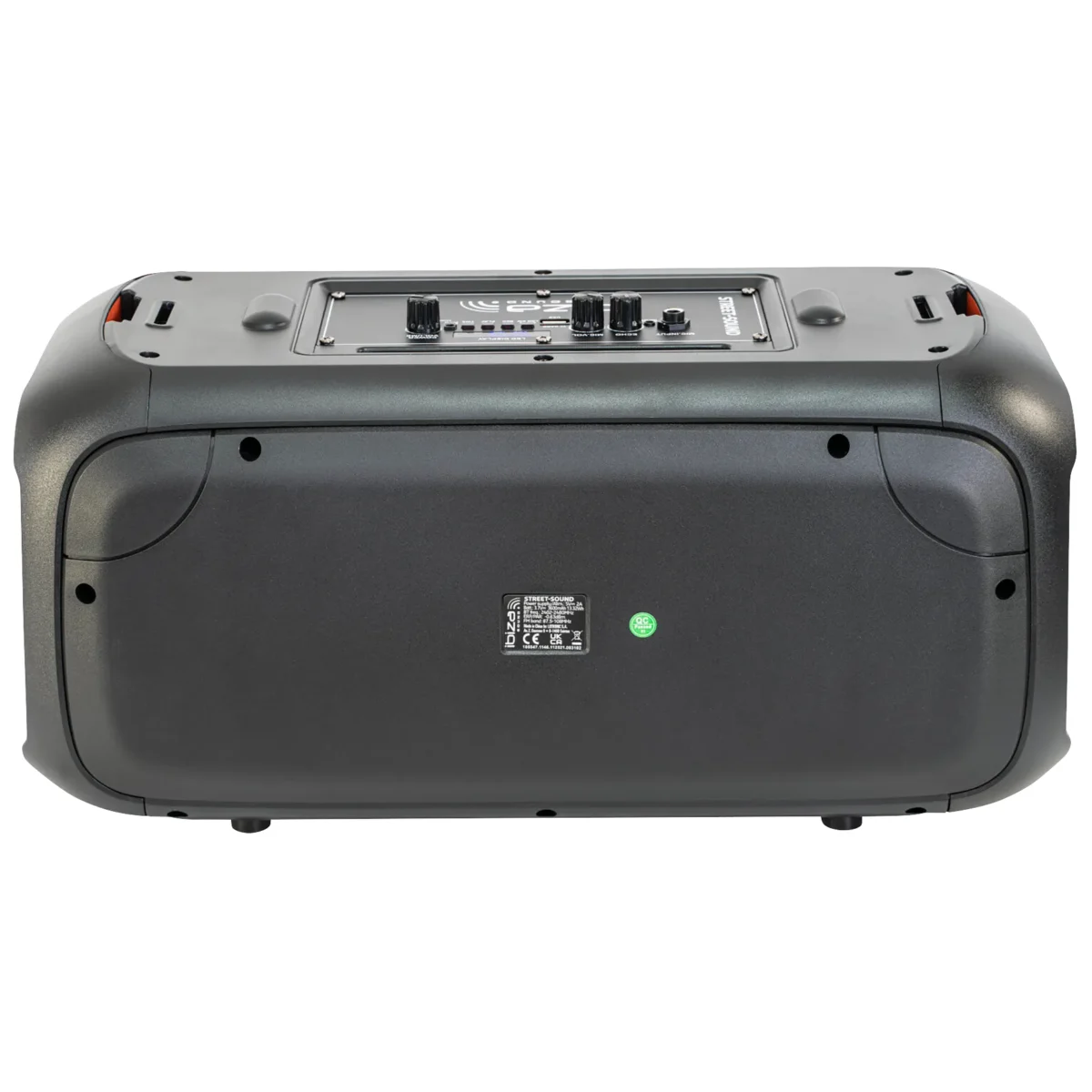 Batteriebetriebene Aktivbox "STREET-SOUND" 2 x 6.5"/16cm, 100W, mit Beleuchtung – Bild 3