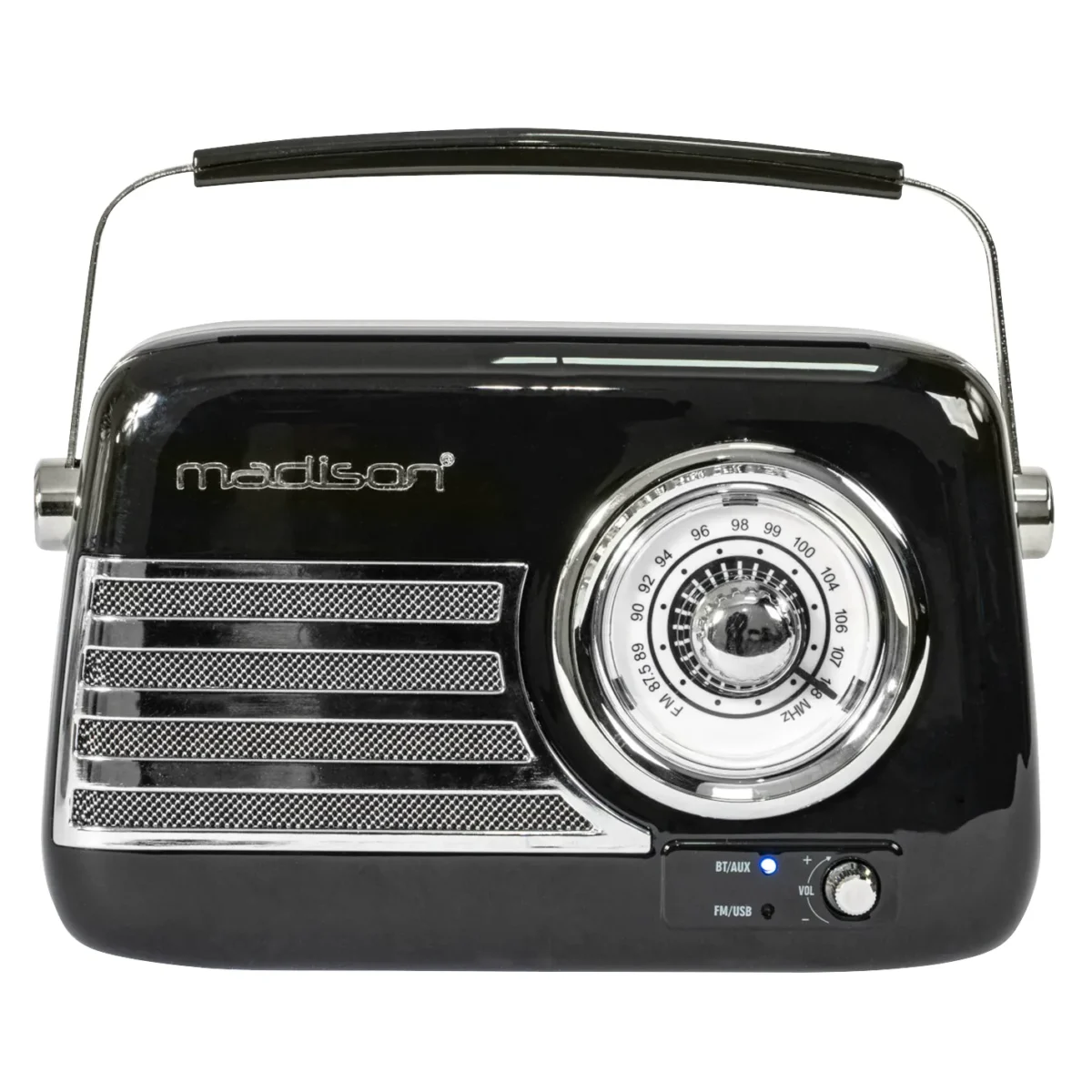 Tragbares Nostalgie Radio "FREESOUND-VR40B" mit Bluetooth, USB & FM 30W, schwarz – Bild 2