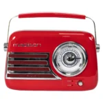 Tragbares Nostalgie Radio "FREESOUND-VR40R" mit Bluetooth, USB & FM 30W, rot – Bild 2