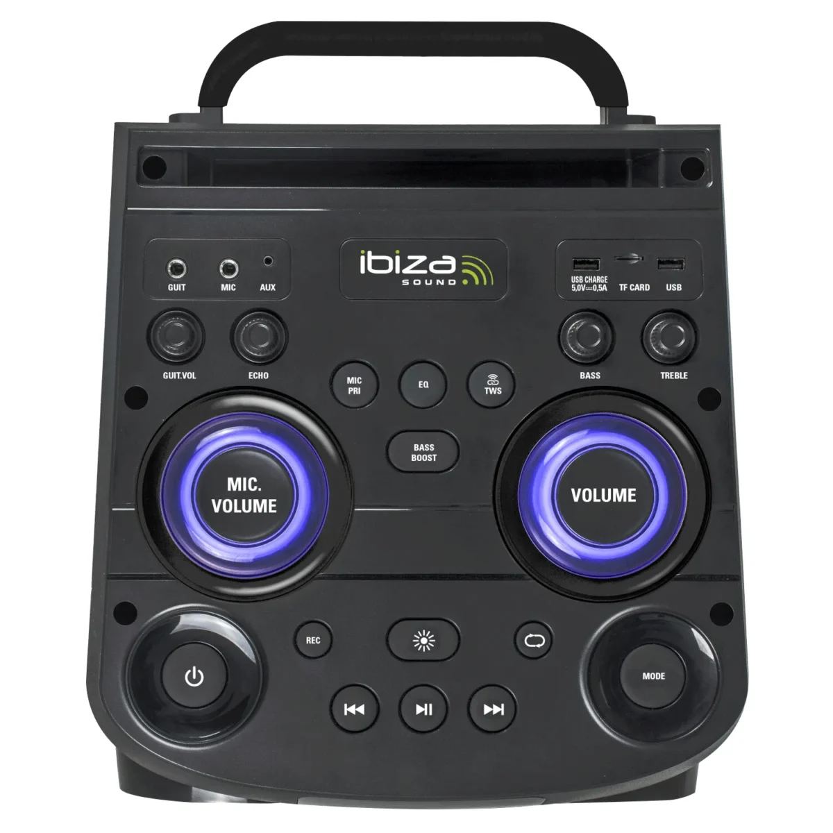 Mobile Beschallungsanlage IBIZA "BOMBMASTER" 1000W,  Bluetooth – Bild 2