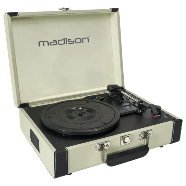 Nostalgie Schallplattenkoffer MADISON "MAD-RETROCASE-CR", Bluetooth, USB, creme
