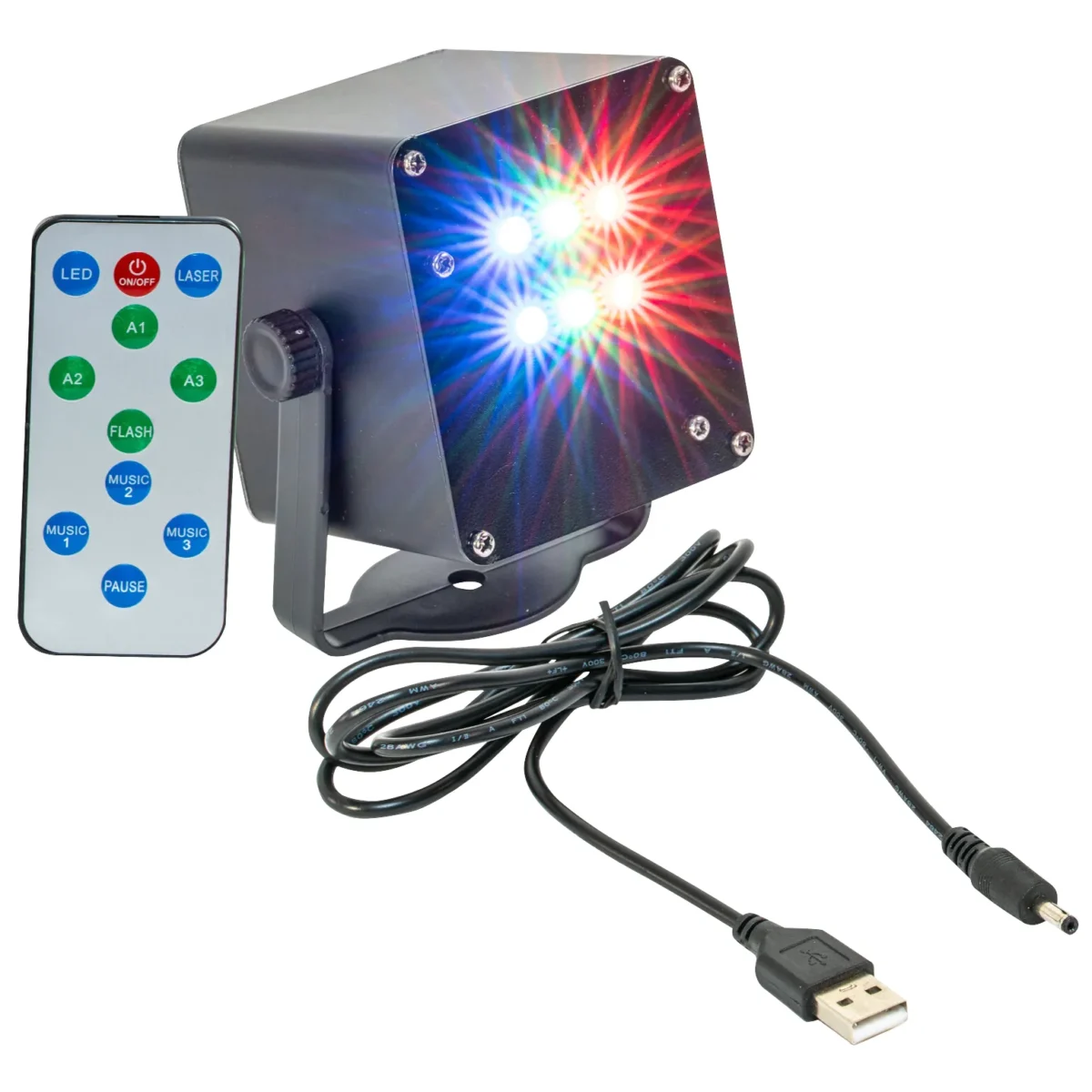 LED-Strobe-Effekt IBIZA "TINYLED-RGB-STROBE", akkubetrieben, 6x 1W RGB LED – Bild 4
