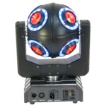 DMX-Moving-Head IBIZA "SATURNE", 4-in-1 RGBW LEDs + 8 Lichtringe – Bild 2