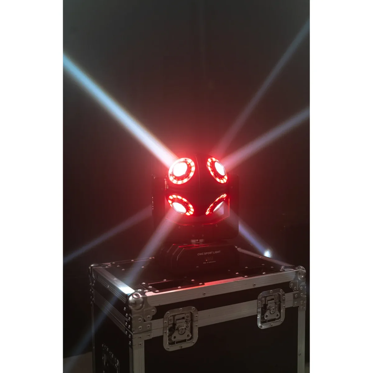 DMX-Moving-Head IBIZA "SATURNE", 4-in-1 RGBW LEDs + 8 Lichtringe – Bild 3