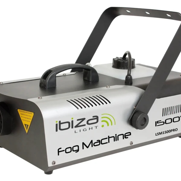 Programmierbare Nebelmaschine IBIZA "LSM1500PRO" 2 Fernbedienungen, DMX, 1500W