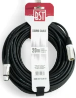 Hochwertiges Audiokabel BST "SOUND-XLRM-XLRF-20" 20m, XLR Stecker u. Buchse – Bild 2