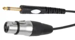 Hochwertiges Verbindungskabel BST "XLRF-JACKM-6" 6m,1x Klinkenstecker 1x XLR