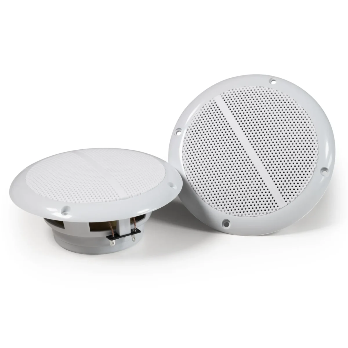 Decken- und Wandaußenlautsprecher HOLLYWOOD "WL-15", Ø 148mm, 80 Watt, weiß, Paar – Bild 1