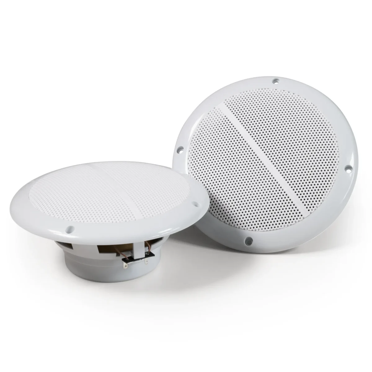 Decken- und Wandaußenlautsprecher HOLLYWOOD "WL-18", Ø 179mm, 100 Watt, weiß, Paar – Bild 1