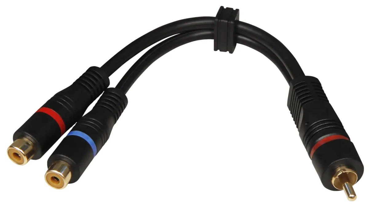 High-Quality Y-Adapter "Y-2B" 20cm Cinch 1xStecker auf 2xBuchse – Bild 1