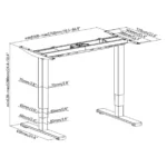 Tischgestell imstande "business-b" max. 125kg, Breite 100-170cm, Höhe 62-128cm – Bild 6