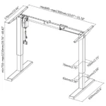Tischgestell imstande "smart-w" max. 70kg, Breite 84-130cm, Höhe 73-123cm – Bild 6