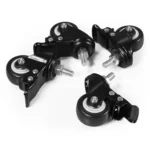 Tischrollen imstande, 4er-Set, schwarz, Tragkraft je 50kg