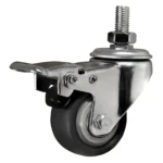 Tischrollen imstande, 4er-Set, silber/schwarz, Tragkraft je 50kg – Bild 3