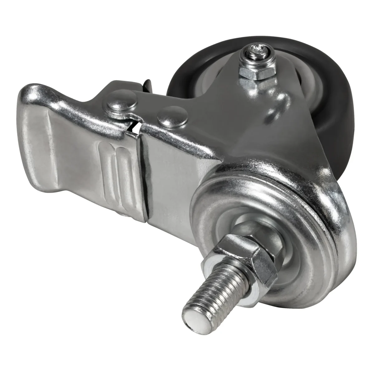Tischrollen imstande, 4er-Set, silber/schwarz, Tragkraft je 50kg – Bild 4