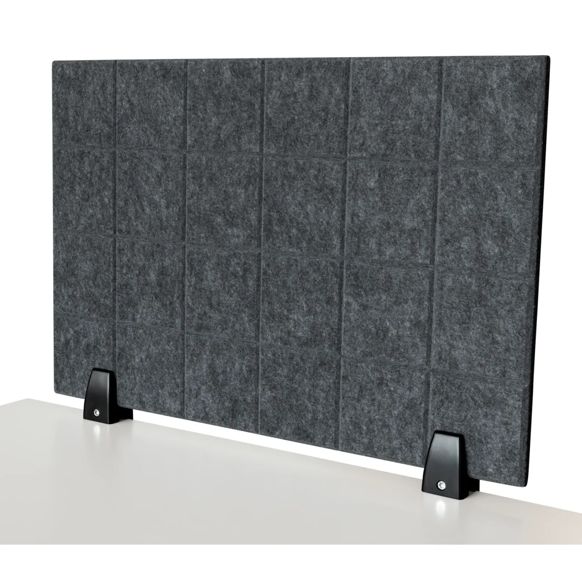 Trennwand-Set imstande, 1x Akustik-Trennwand 60x40cm, 1x Clip schwarz, 2er-Pack – Bild 1