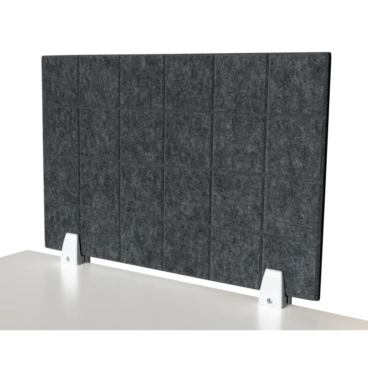 Trennwand-Set imstande, 1x Akustik-Trennwand 60x40cm, 1x Clip weiß, 2er-Pack – Bild 1