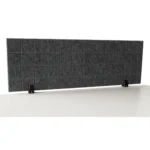 Trennwand-Set imstande, 1x Akustik-Trennwand 120x40cm, 1x Clip, schwarz,2er-Pack