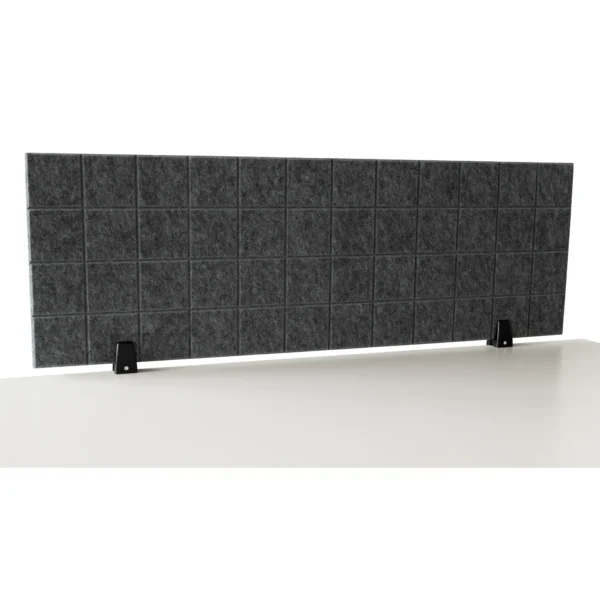 Trennwand-Set imstande, 1x Akustik-Trennwand 120x40cm, 1x Clip, schwarz,2er-Pack