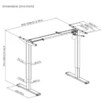 Tischgestell imstande "task-b" max. 80kg, Breite 82-128cm, Höhe 71-119cm – Bild 4
