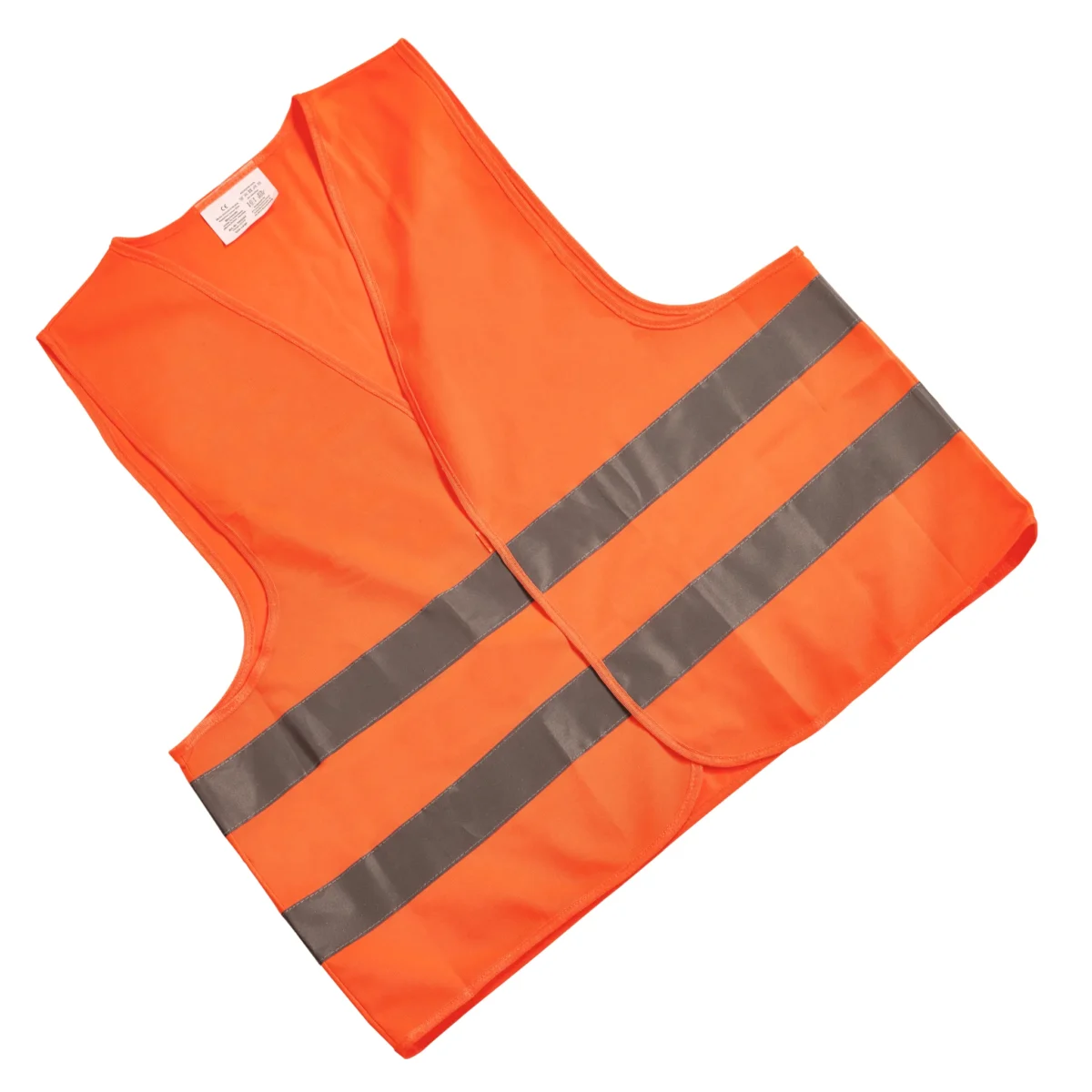 Warnweste, orange, Erwachsene, mit silbernen Reflektoren, waschbar – Bild 1