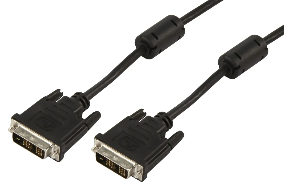 DVI Anschluss Kabel, 18+1, 2m Stecker -> Stecker – Bild 1