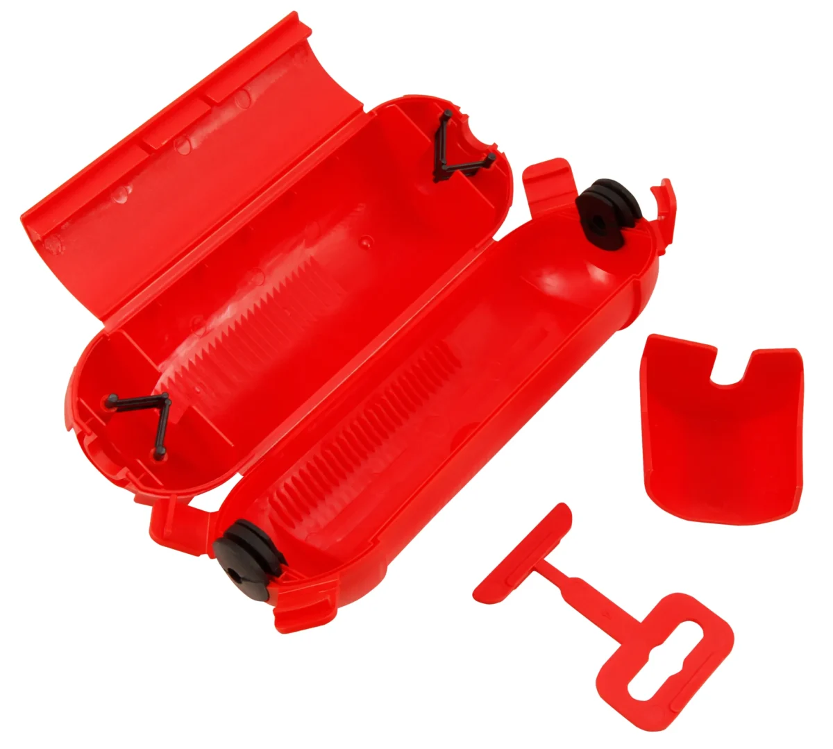 Sicherheits-Schutzbox McPower für Kabel, IP44, rot – Bild 2