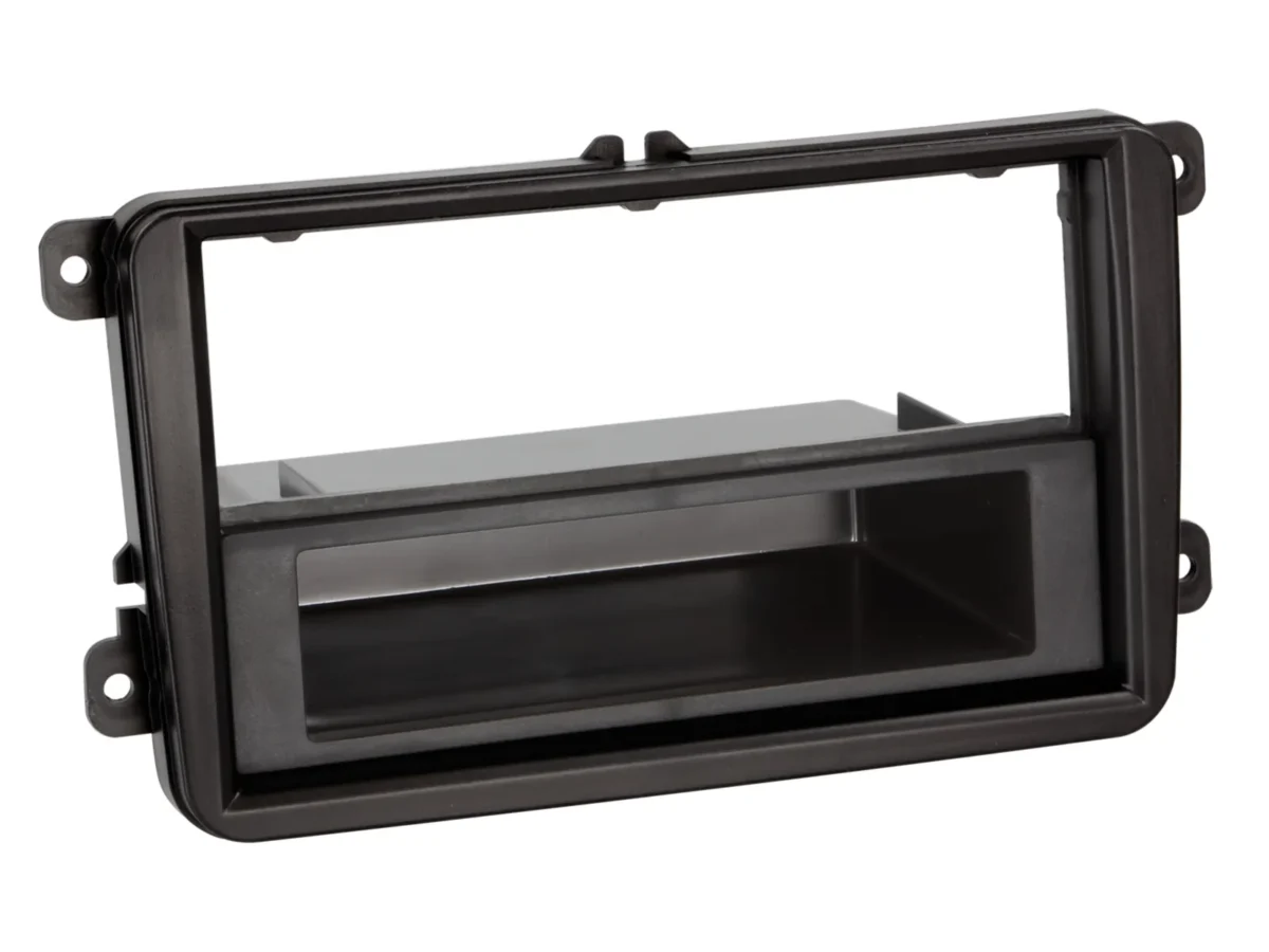2-ISO Radioblende mit Fach Seat/Skod/aVW schwarz – Bild 1
