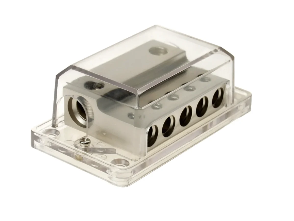 Verteilerblock silber 2 x 35 - 50 mm / 5 x 20 mm – Bild 1