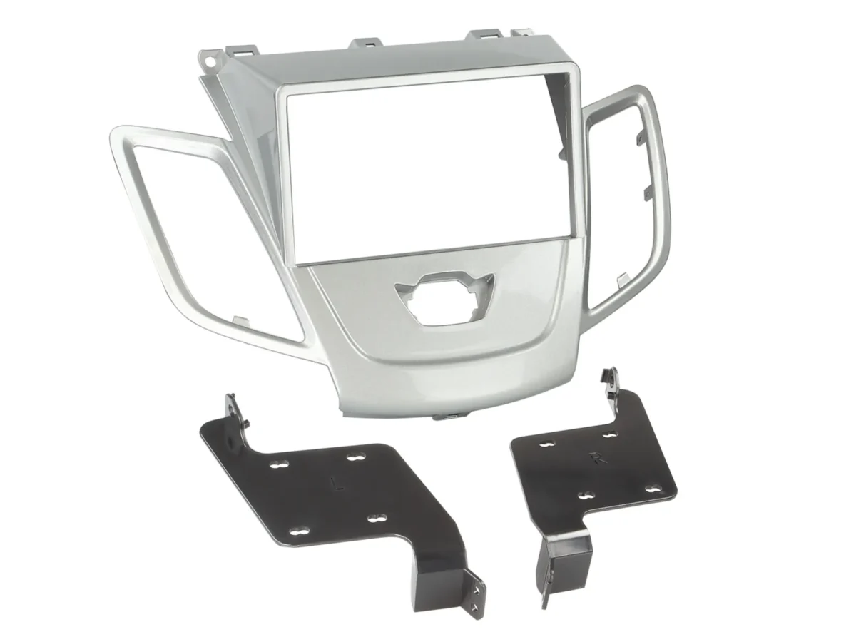 2-DIN Radioblende Ford Fiesta ohne Display silber – Bild 1