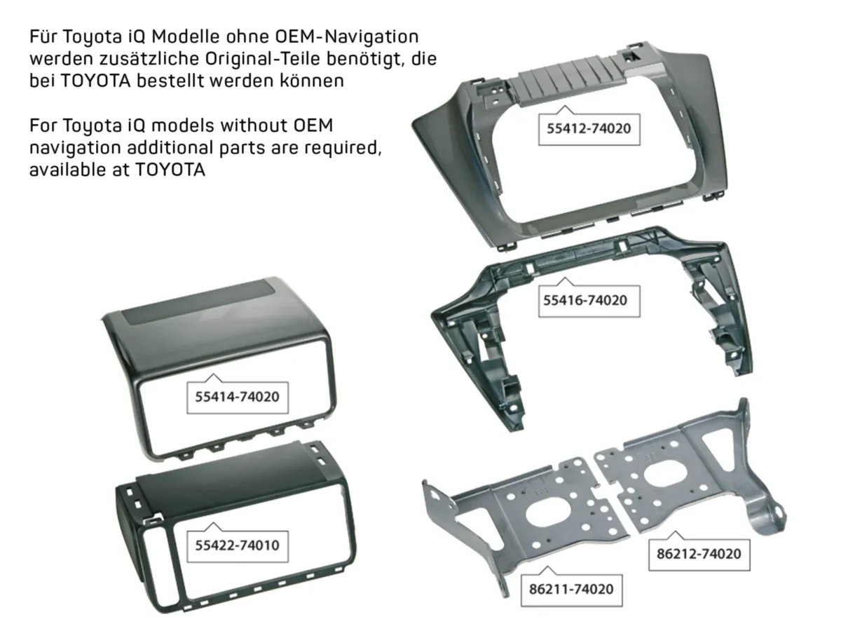 2-DIN RB Toyota IQ 2009 schwarz – Bild 2
