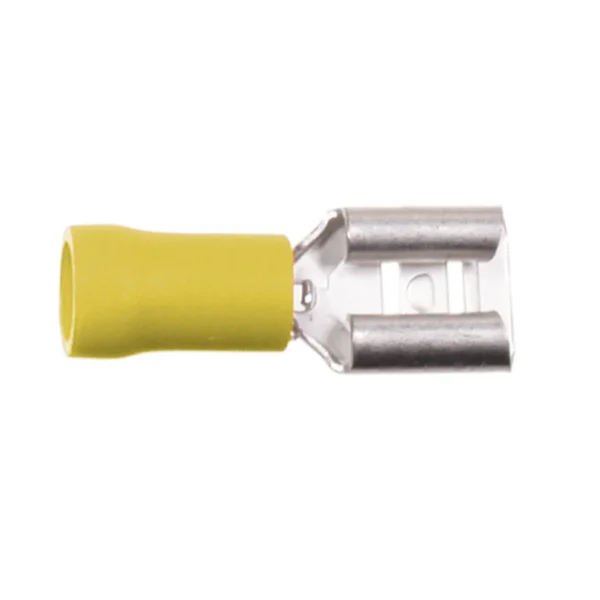 Flachsteckhülse gelb 4.0 - 6.0 mm / 6.3 mm 100 Stück