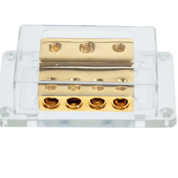 Verteilerblock gold 1 x 50 mm 2 x 20 mm / 4 x 20 mm