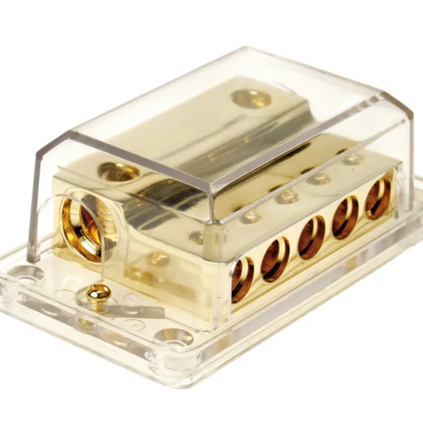 Verteilerblock gold 2 x 35-50 mm / 5 x 20 mm