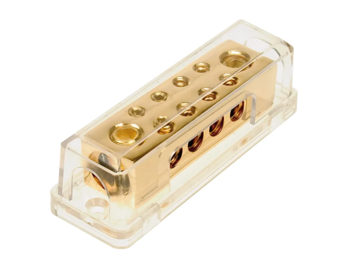 Verteilerblock gold 2 x 50 mm / 8 x 10 mm – Bild 1