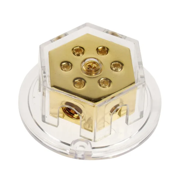Verteilerblock gold 2 x 50 mm / 4 x 20 mm