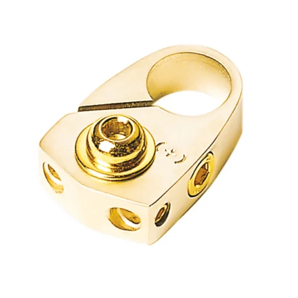 Batterieklemme Pluspol gold mit Batterieschutz 2 x 10 mm