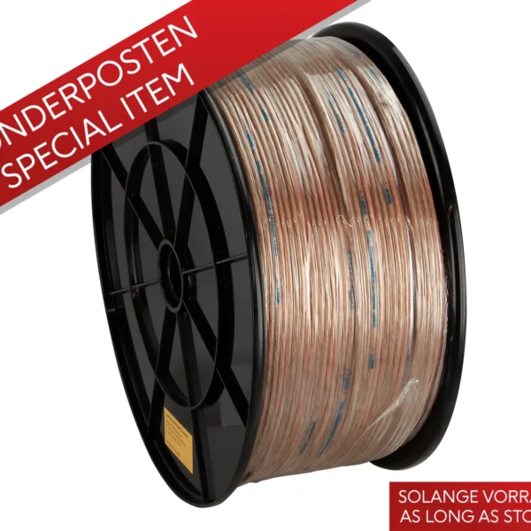 Lautsprecherkabel 4x2.50mm Transparent/Rot