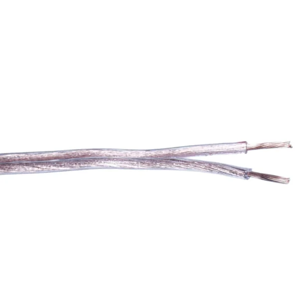 Lautsprecherkabel 2x0.75mm Transparent / Rot