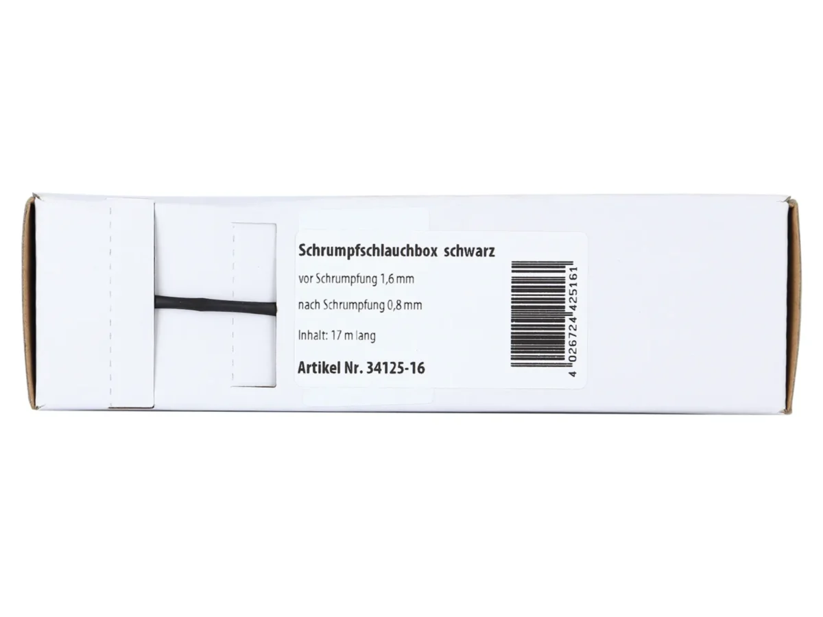 Schrumpfschlauch schwarz D 1,6 mm/ Länge: 15 m – Bild 1