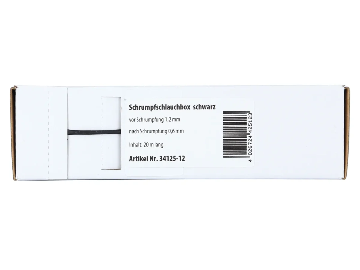 Schrumpfschlauch schwarz D 1,2 mm / Länge: 15 m – Bild 1