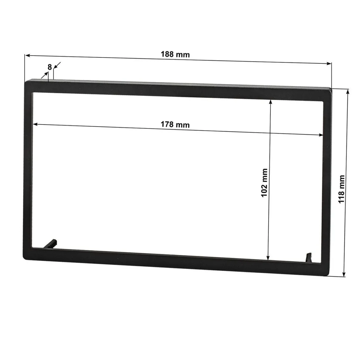 Zier-Rahmen zu Metallkit 381320-00 in Doppel-DIN Radioblenden mit Metallkit – Bild 3