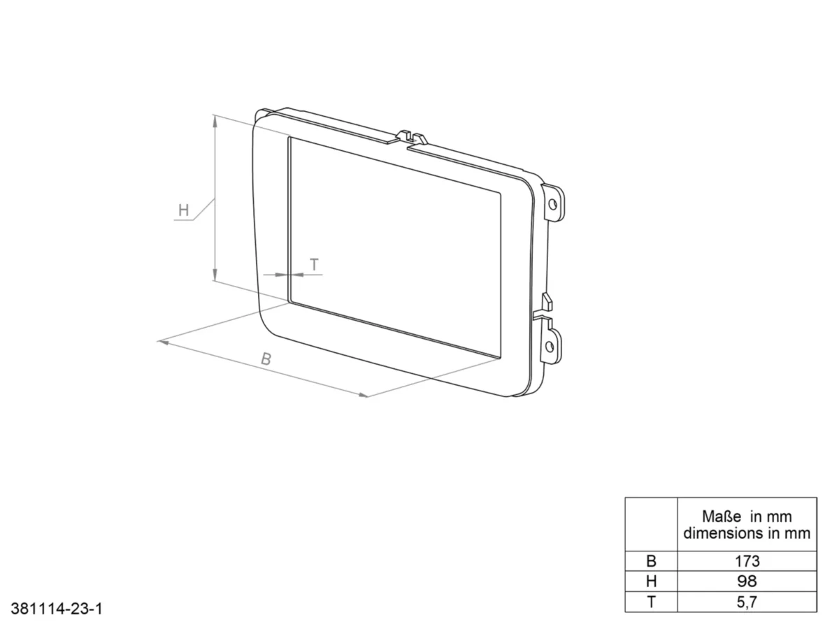 2-DIN Radioblende Ford Focus DYB 03/2011-09/2014 schwarz – Bild 5
