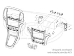 2-DIN Radioblende Opel Astra J 2009-2018 perl schwarz – Bild 3