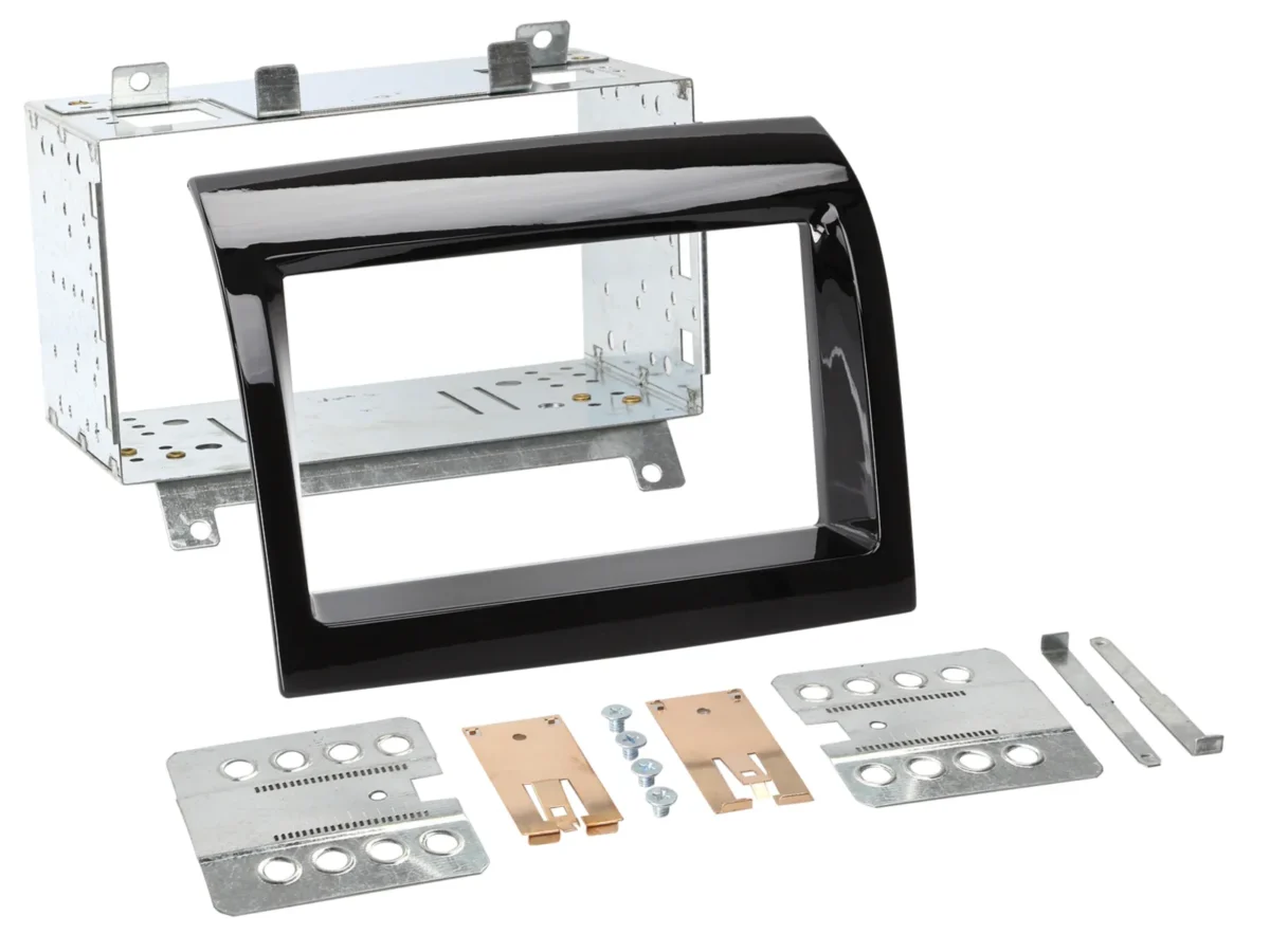 2-DIN Radioblende Citroen/Fiat/Peugeot 2011-2014 Klavierlack – Bild 1
