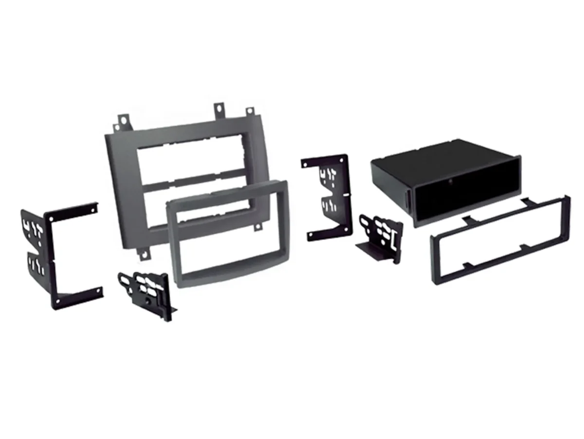 2-DIN Radioblende mit Fach Cadillac CTS/SRX grau – Bild 1