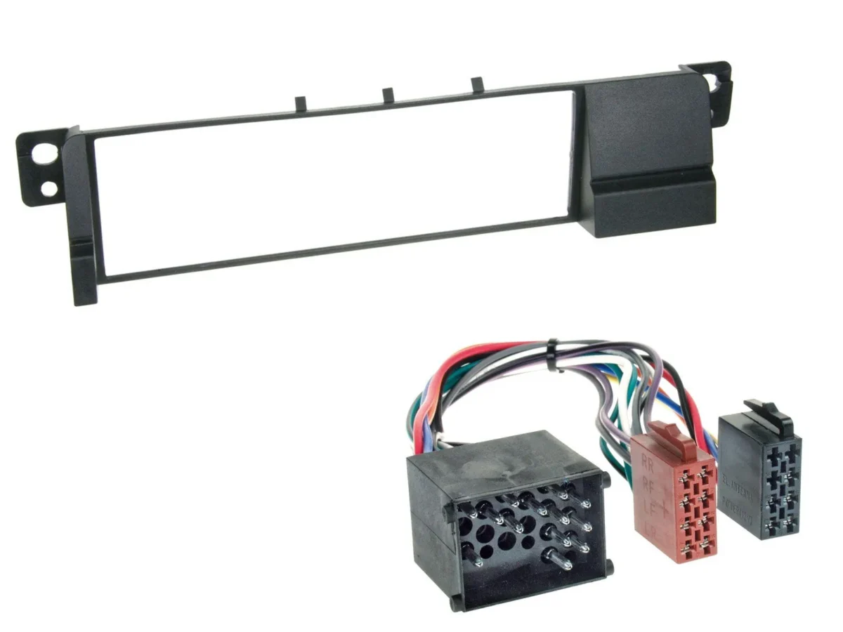 Radioeinbauset für DIN Autoradio in BMW 3er E46 Rundpin 1998-2007 – Bild 1