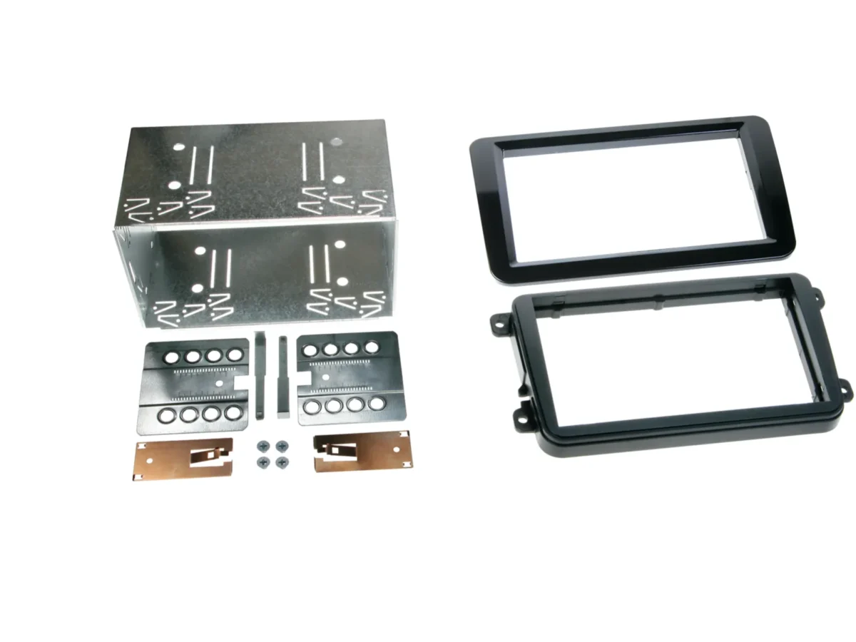 2-DIN Radioblende Seat/Skod/aVW Klavierlack schwarz – Bild 1