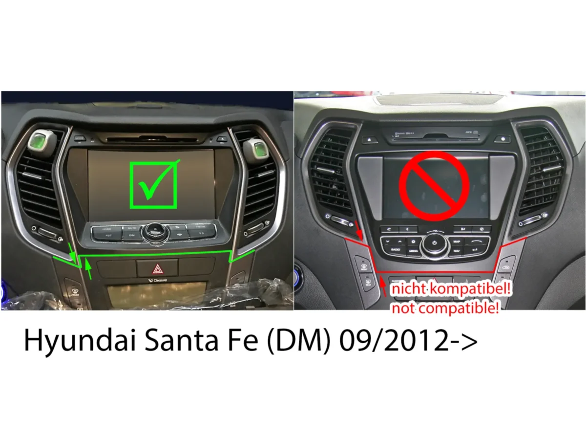 2-DIN RB Hyundai Santa Fe schwarz – Bild 2